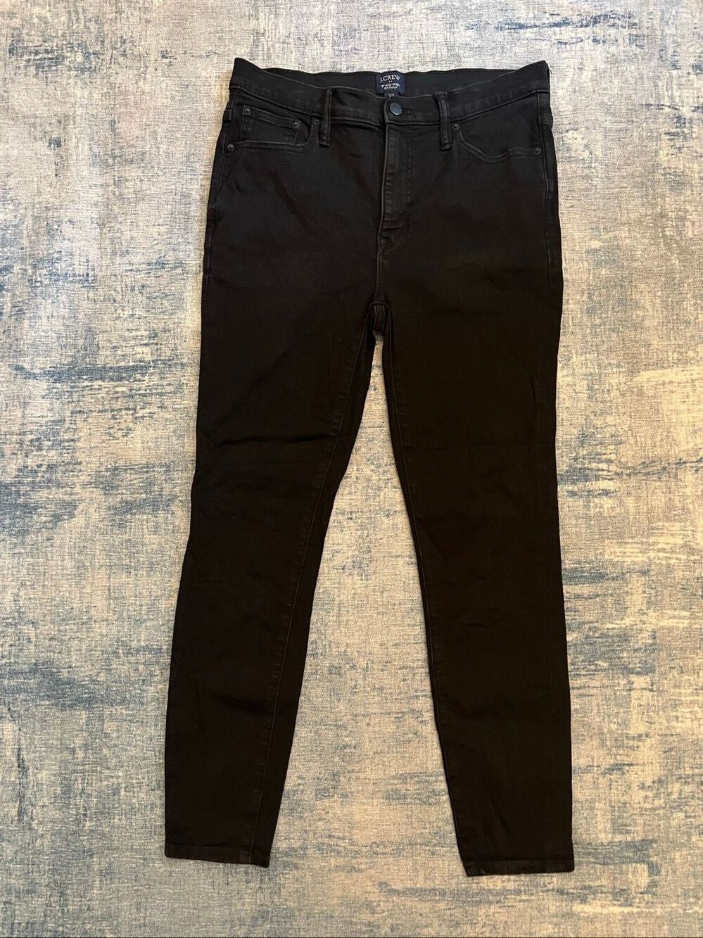 J. Crew Midnight Black 9" Mid Rise Signature Stretch Skinny Jean Women's 29"